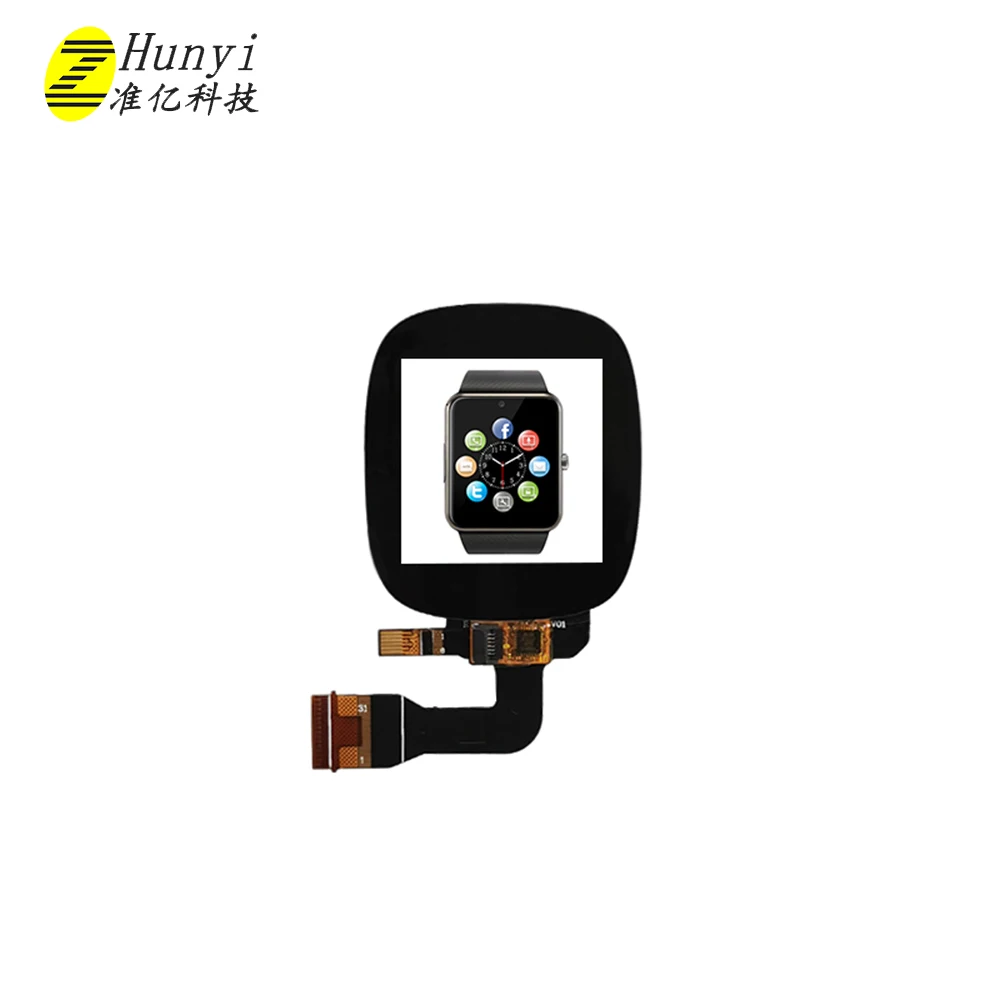 1.3inch 240*240 Square Lcd Display Lcd Display Touch Screen Black Smart Watch IPS SPI TFT Zhunyi Technology OEM/ODM 23.40*23.40