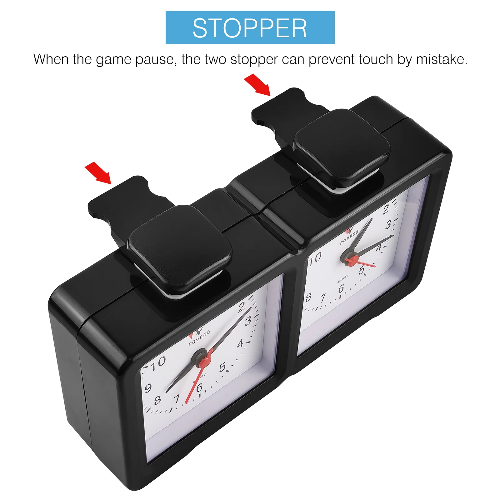 Chess Clock Digital Chess Timer for Professional Board Game with Analogue Chess Timer