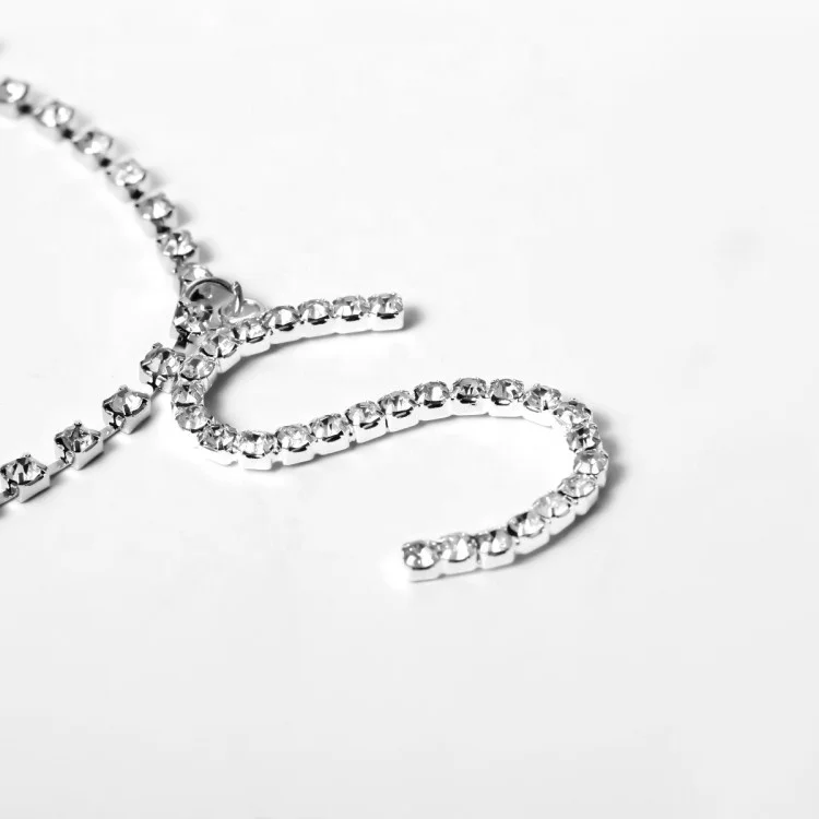 2022 fashion waist chain creative claw chain rhinestone NASTY letter pendant  body chain female