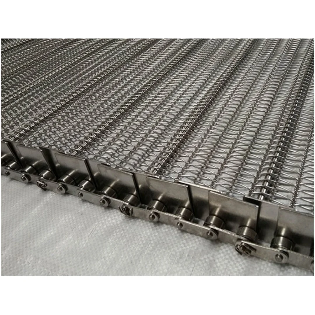 Stainless Steel Chain Mail Wire Mesh Conveyor Belt for instant noodle making machine