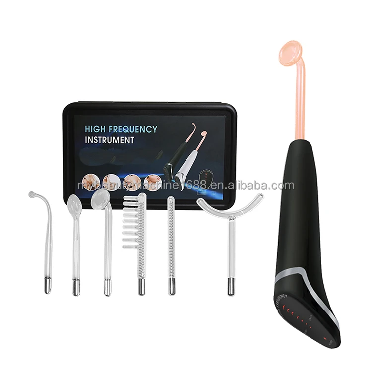 New arrival High Frequency Skin Therapy Electrode Wand Anti Acne Face Tightening Facial Massage Device