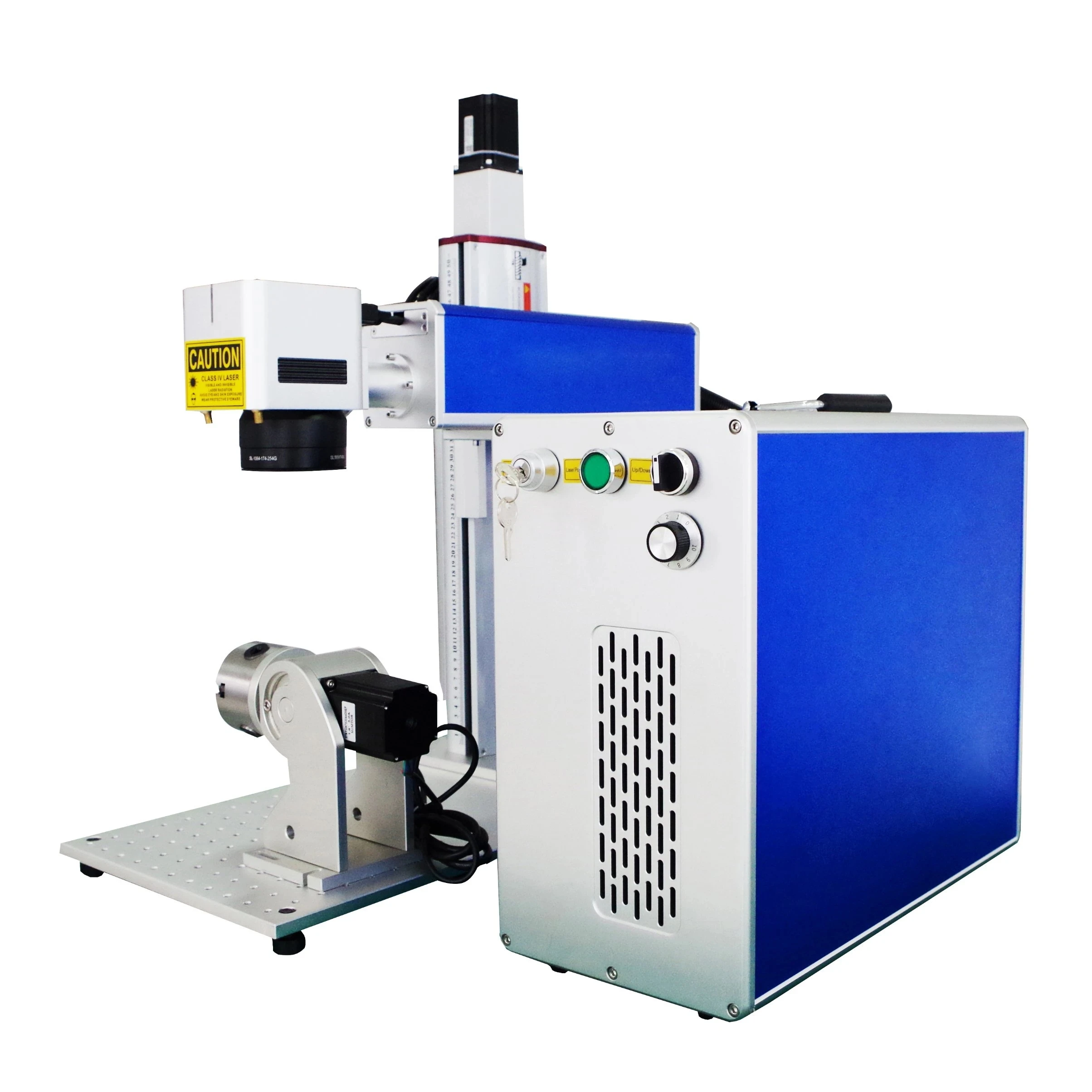 Industrial CNC Fiber Laser Marking Machine with Rotary and Computer Software Engraving for Metal Plastic 3D 20W 30W 50W 100W