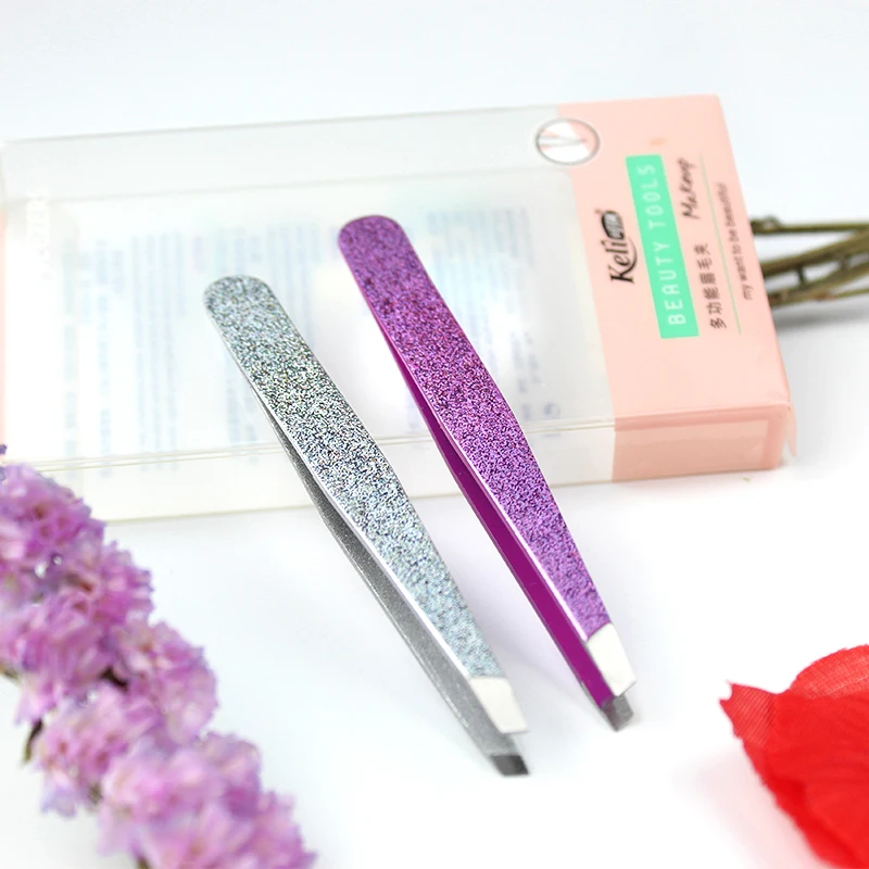 New stainless steel eye makeup tools good eyebrow tweezers eyelash extension tweezers Eyebrow clip