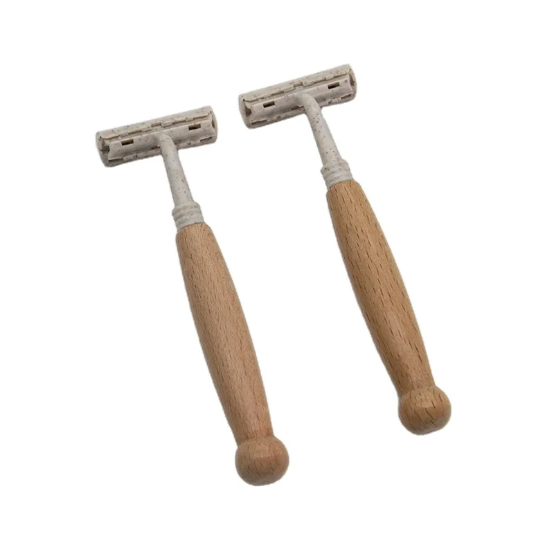 Small travel hotel use twin blade shaving disposable razor bamboo