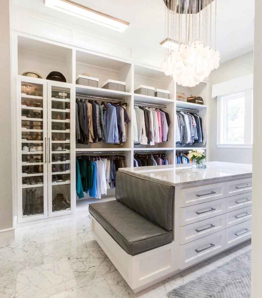 
Bespoke transitional closet organizer 
