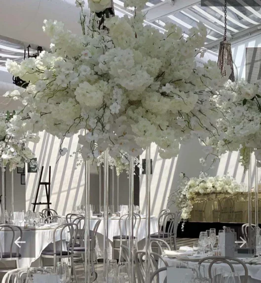 big luxury 80cm white cherry blossom flower for wedding decor