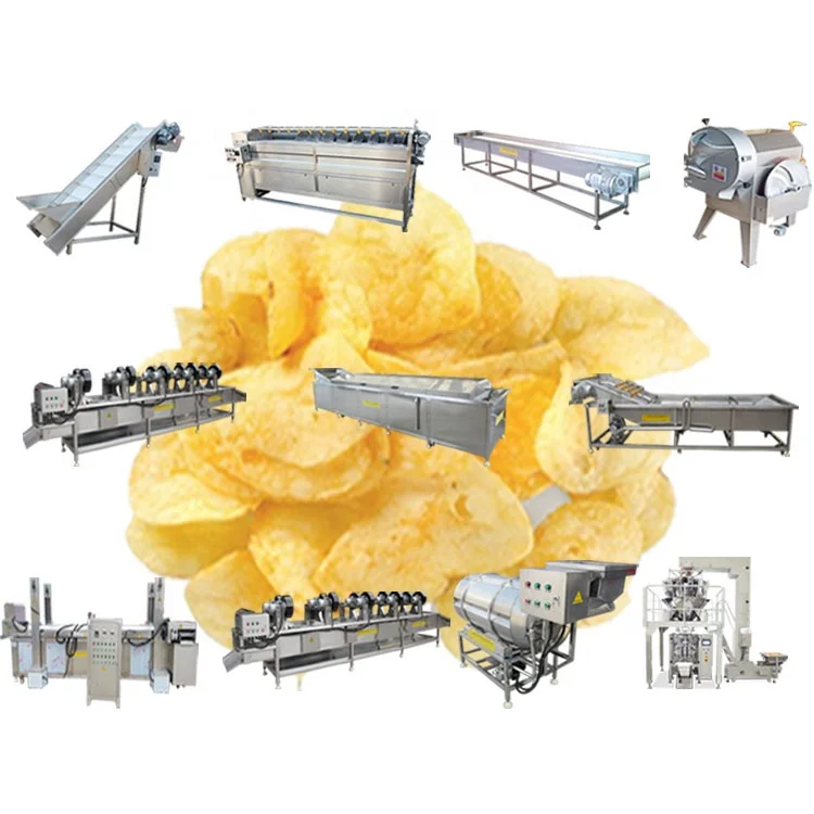 China industrial automatic natural  potato chips making machine production line frozen fried potatoes finger production line