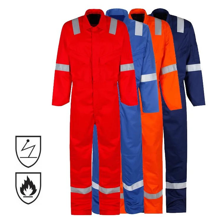 Hot Sale NFPA 2112 EN 11612 Wholesale FR Welder Antistatic Industry Safety Fireproof Clothing
