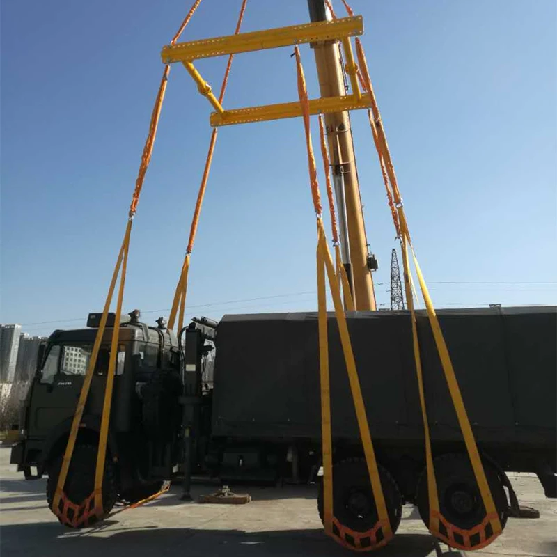 Heavy duty truck cargo  polyester flat lifting webbing wheel net