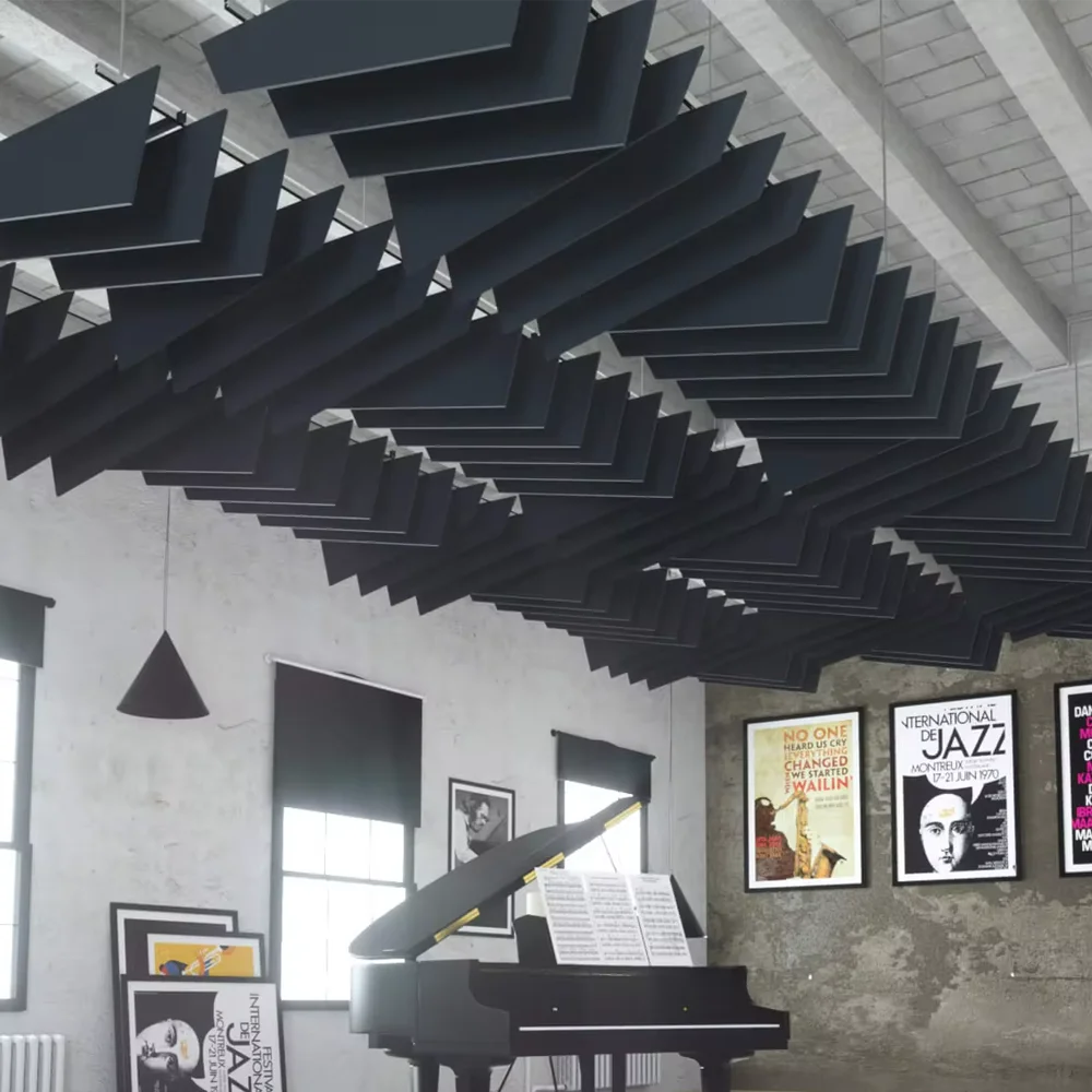 Soundproof PET Acoustic Panels Decorative sound absorbing polyester acoustic panel For Ceiling acoustic materials