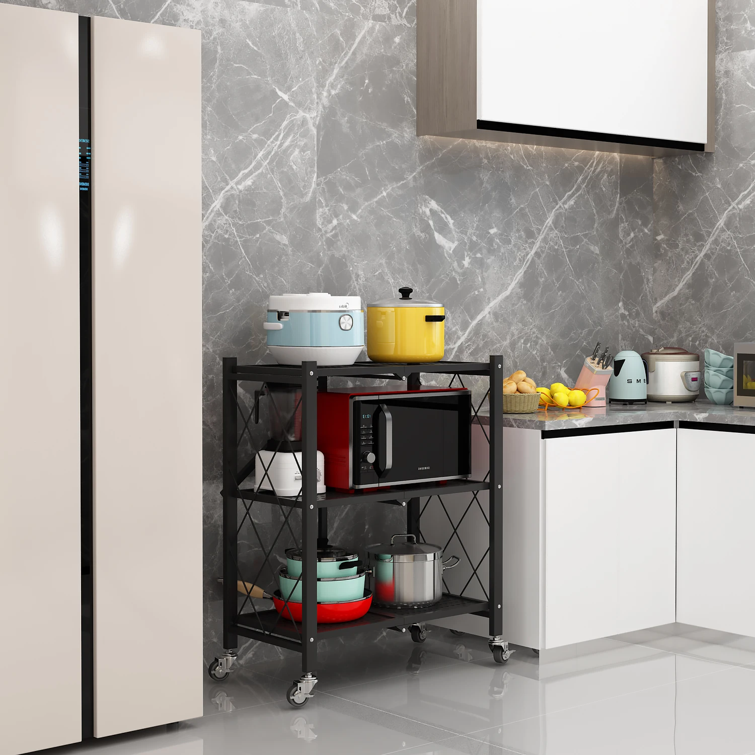 Multifunctional Shoe Rack Display Wall Mount Rack Foldable shelf Black Metal Customized Living Room Modern Furniture