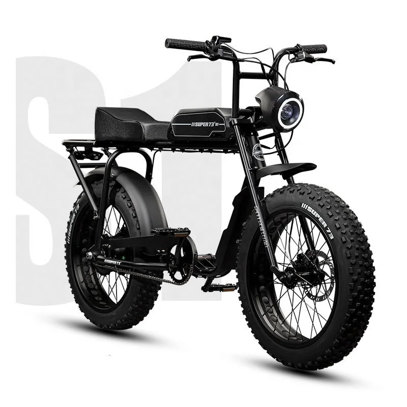 retro 500 watt electric bicycle snow bike fat tire electric bike lithium battery wide wheel snow tire mountain highway off-road