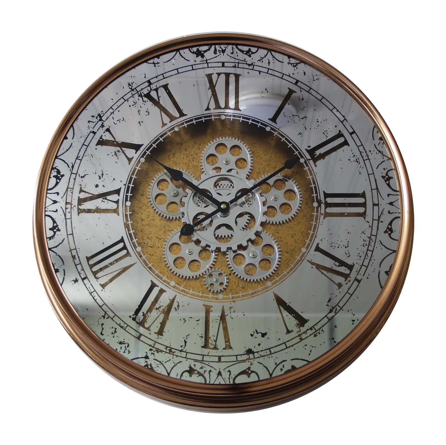 Настенные часы хорошего качества с прямой поставкой от производителя, движущиеся часы в стиле ретро для ужина, римские цифры