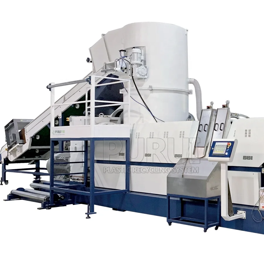 Рециркуляция эластичной Пленки ldpe, линия гранулирования пластика с гранулирующей машиной