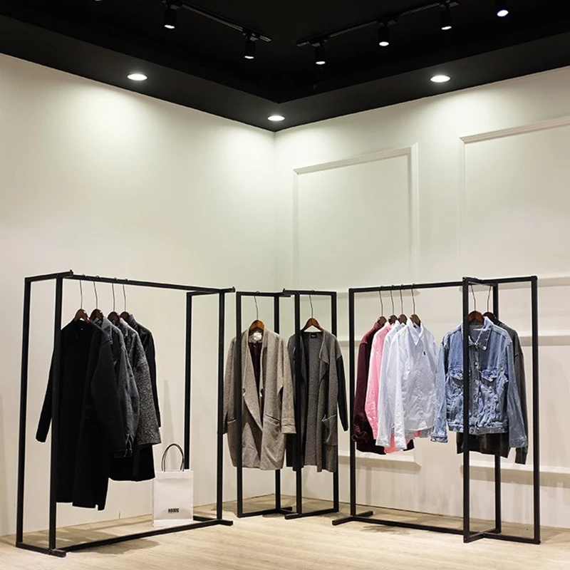 Factory direct retail store hanger retail equipment display customized high end clothing garment rack