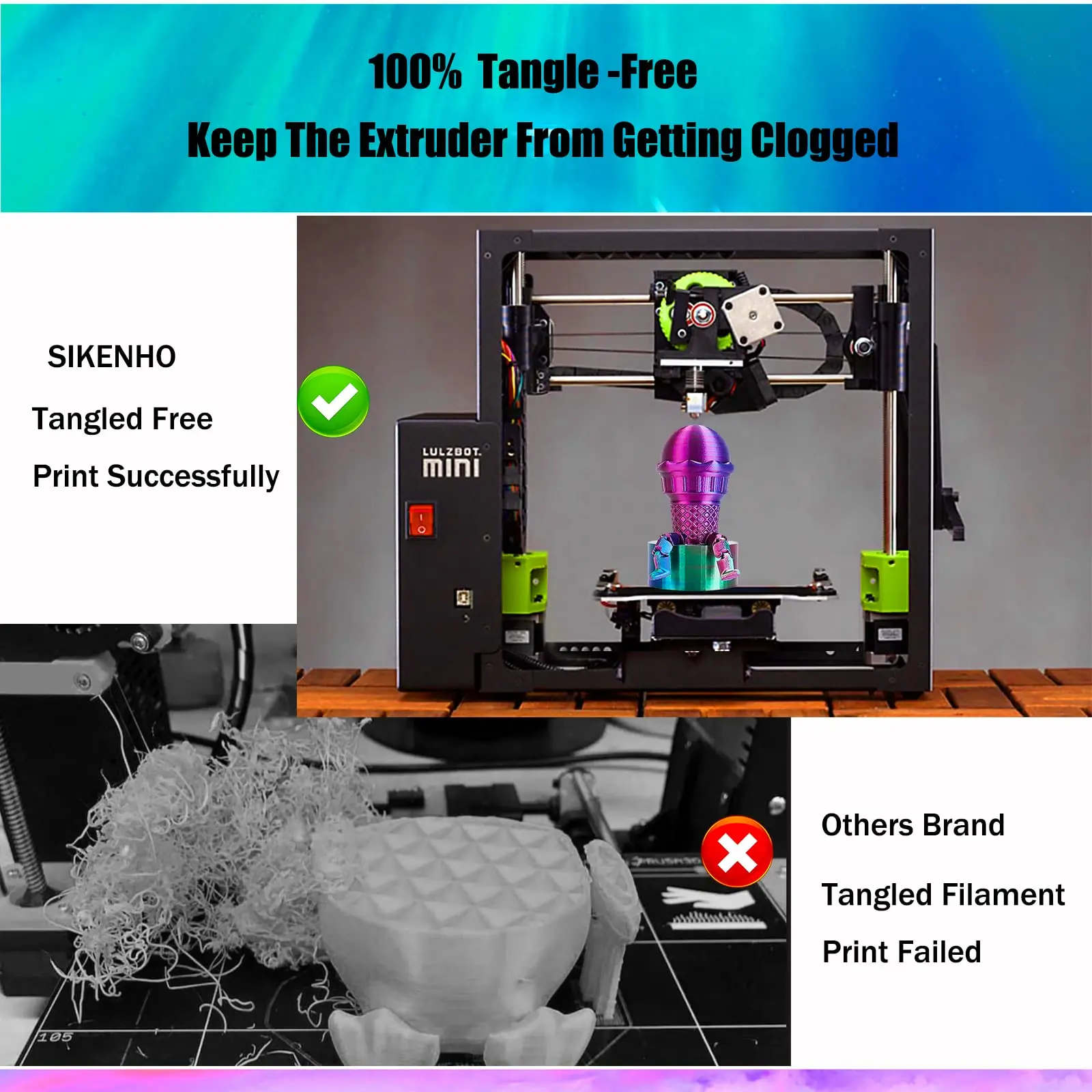 Plastic Rods filament 3d printer pla 1kg/roll, 1.75mmPrinting supplies 3d Printing  Silk PLA PETG ABS  3D printer filament