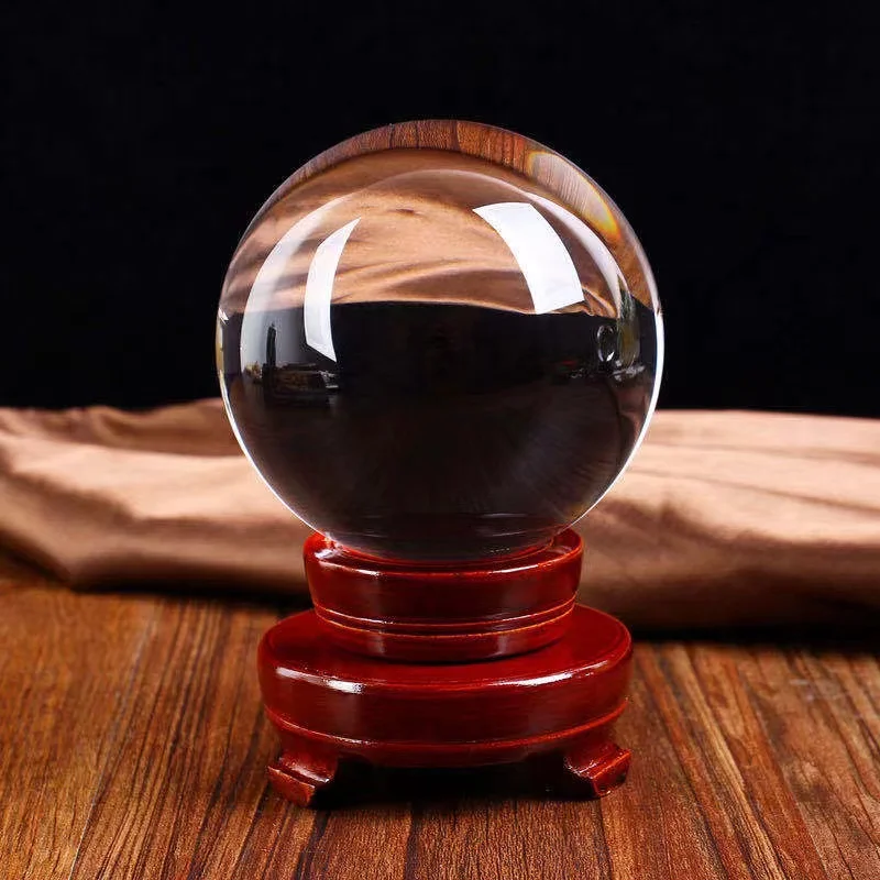 NEW 2022 80mm size Transparent crystal glass sphere K9 clear crystal glass ball improve office home feng shui