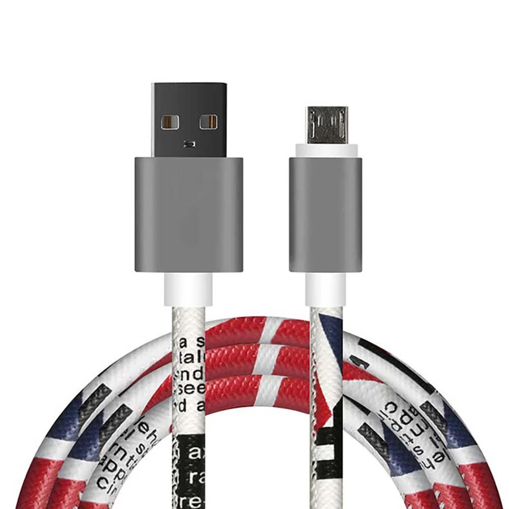 Кожаный материал телефон зарядное устройство кабель микро данных кабель для Android