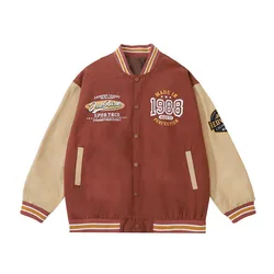 American Custom Print College Baseball Jacket Vintage Bomber Flight Letterman Varsity Jacket For Men