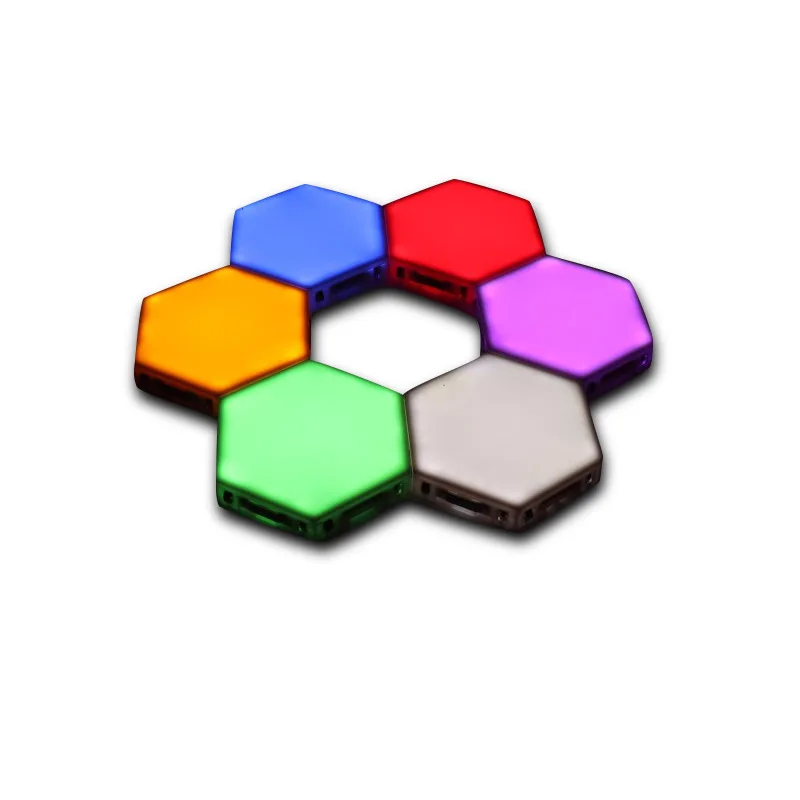 
Цветной шестиугольный сотовый квантовый сенсорный декоративный настенный светильник DIY, геометрический светодиодный ночник 