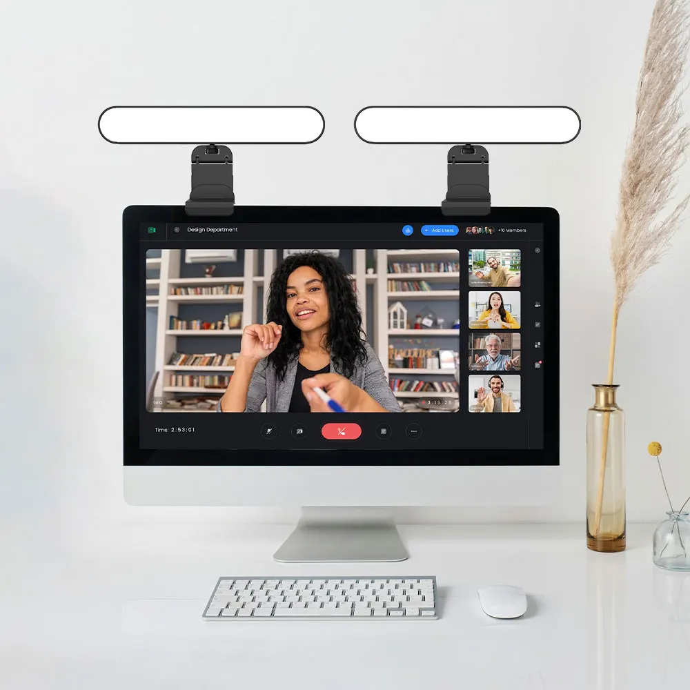 Офисная настольная лампа Регулируемая яркость умный монитор экран бар свет пульт дистанционного управления офисный зум видео вызов светодиодный Настольный светильник
