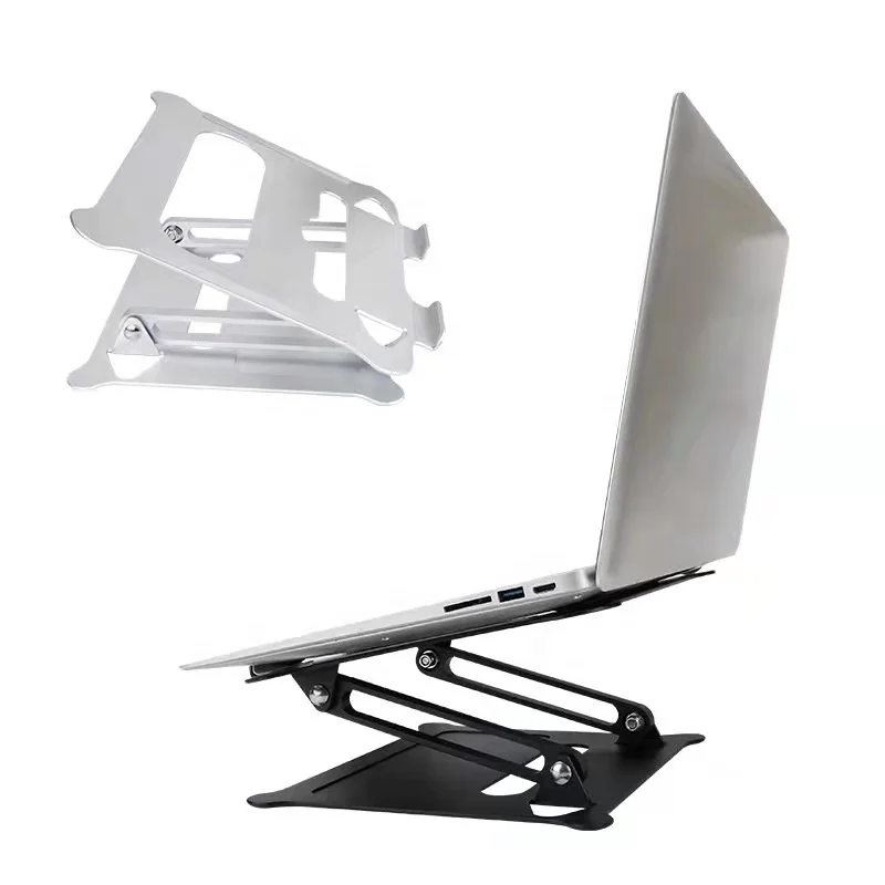 XSR Non-slip Adjustable Height Laptop Stand Folding Portable  Aluminum Alloy Holder for Notebook Computer 7-15 Inch