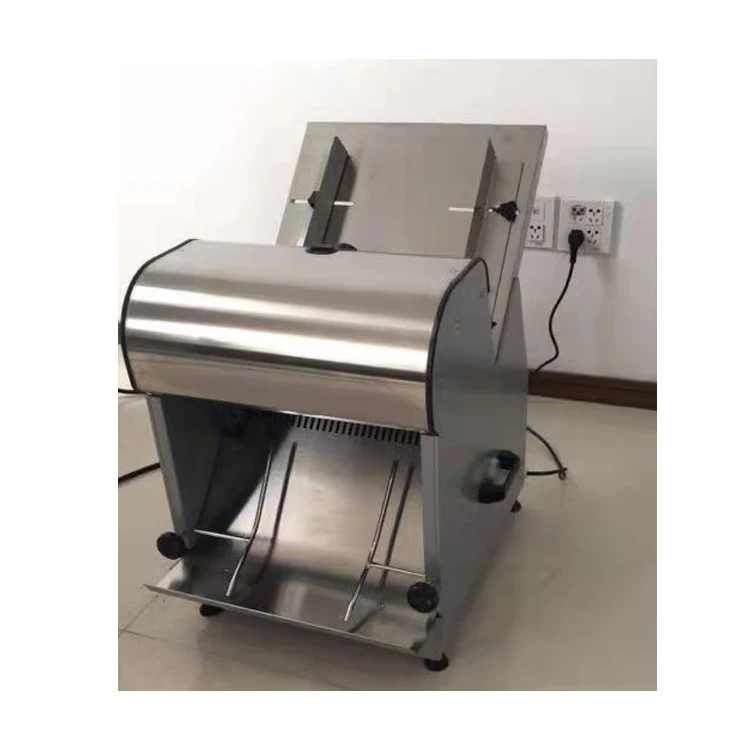 Commercial table top bakery loaf electric automatic adjustable bread slicer machine price bread cutting