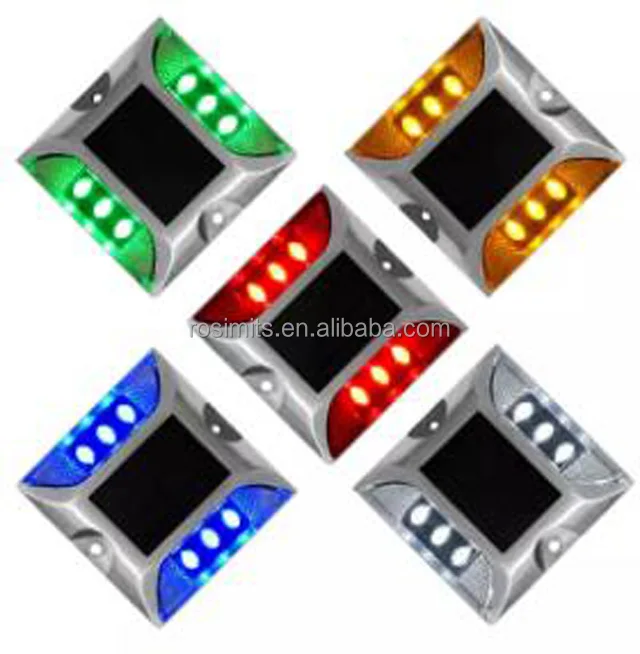 ROSIMITS IP68 Waterproof Solar Road Stud Reflector Floor Light Flashing Parking Place Light