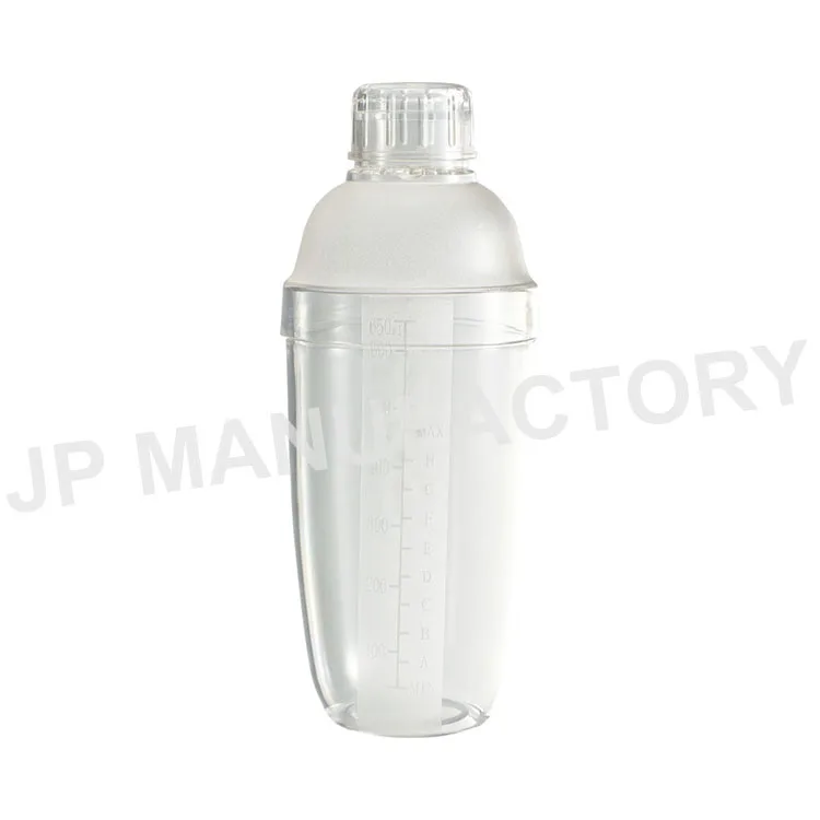 
Wholesale high quality scale mixer bottle shaker plastic clear shaker cocktail for bar 