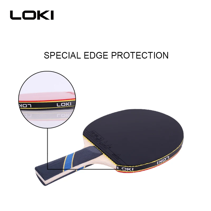 LOKI Custom Print With Logo Professional Carbon Ping Pong Bat Set Table Tennis Racket