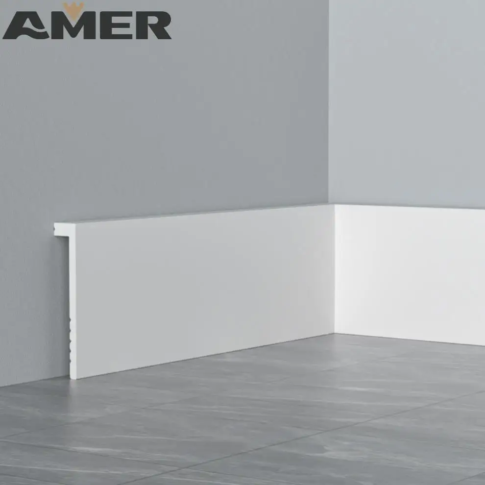Высококачественный водонепроницаемый плинтус из полистирола AMER 140 мм