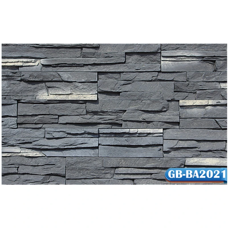 Berich GB-BA2018 Factory sell  fake cladding black slate stacked stack colored blocks stone for home