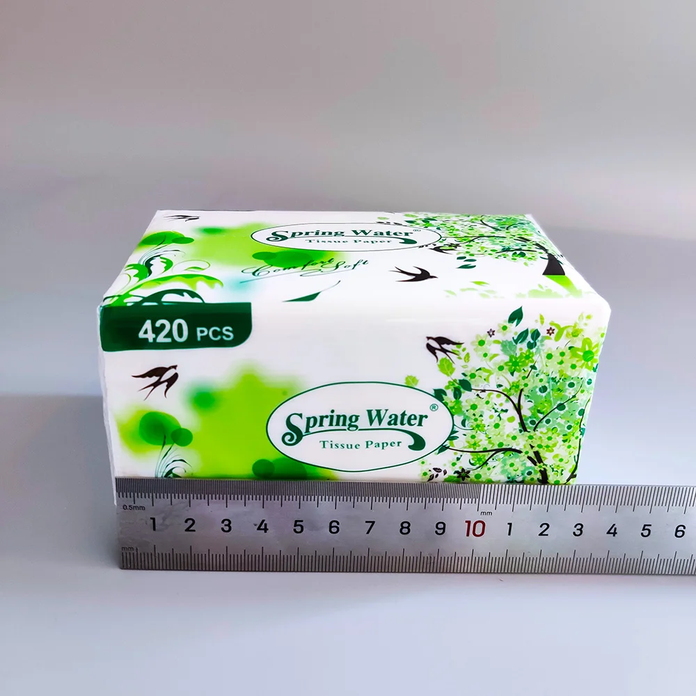 Factory direct wholesale 100% virgin wood pulp facial tissue 2ply 3ply soft pack  facial tissue paper