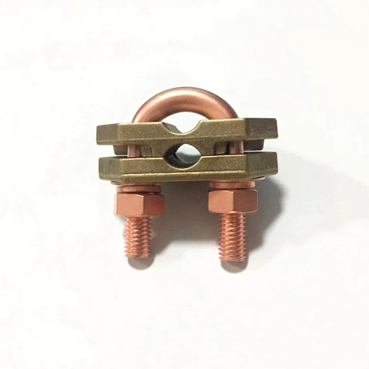 U Clamp Copper Coated Brass Clamp For Earth Grounding
