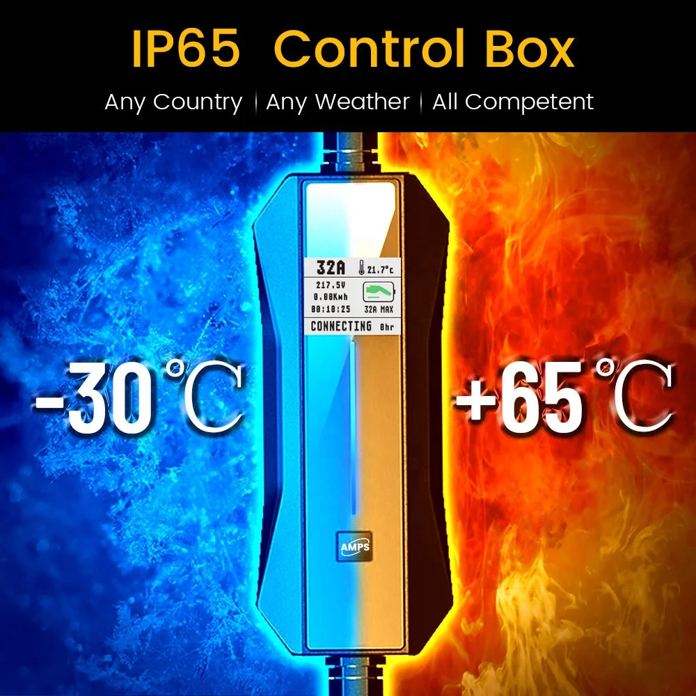 Teison AC 32A 3 phase portable ev home electric car charger wallbox ip65