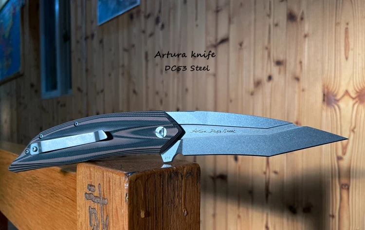 3.8 Inch DC53 Steel Brown G10 Handle Folding Blades Pocket Knife For Outdoor Camping Hunting Survival Tools