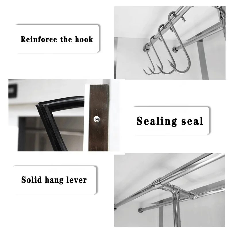 Stainless Steel Duck Glass Door Hanging Dry Aging Refrigerator