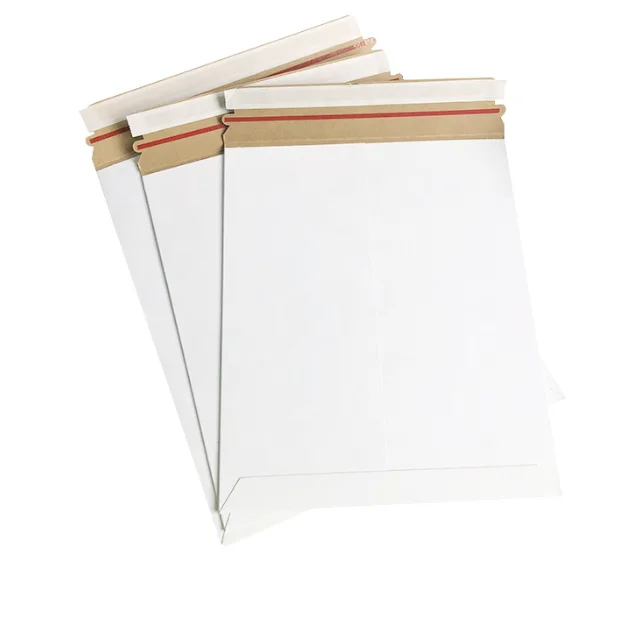 Custom A4A5C5 Recyclable Cardboard Envelope Document Mailers Envelopes For Express Delivery