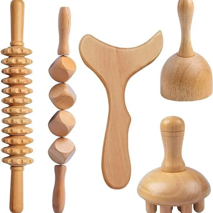 Best selling products 2024 Body Health Wood Massager Roller Handheld Cellulite Blasters Massager Wood Therapy Massage Tools