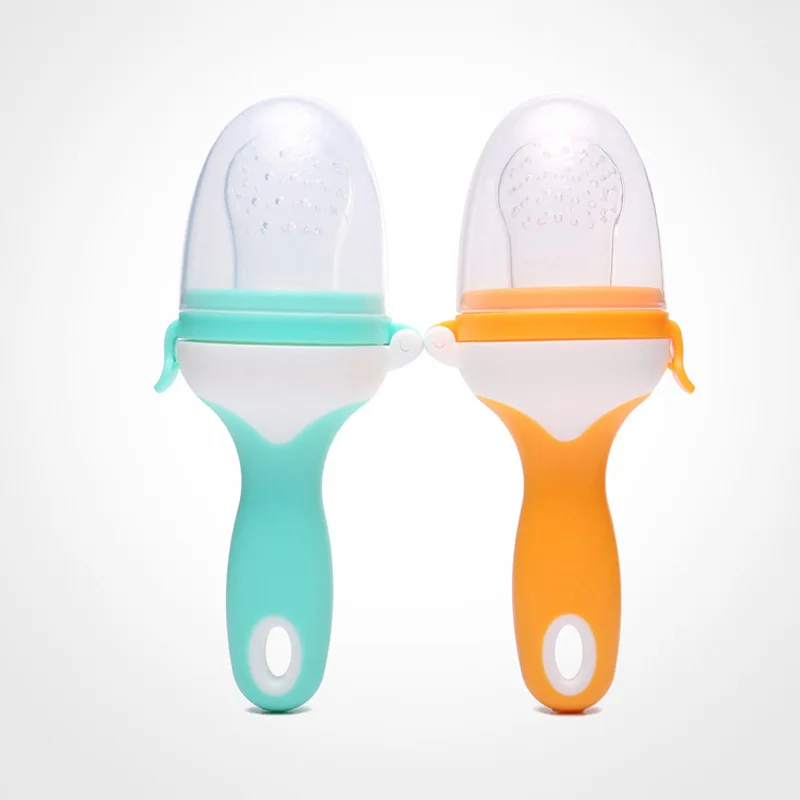 Food Grade Safe Infant Training Massaging Toy Teether Silicone Fruit Pacifier Baby Fruit Feeder