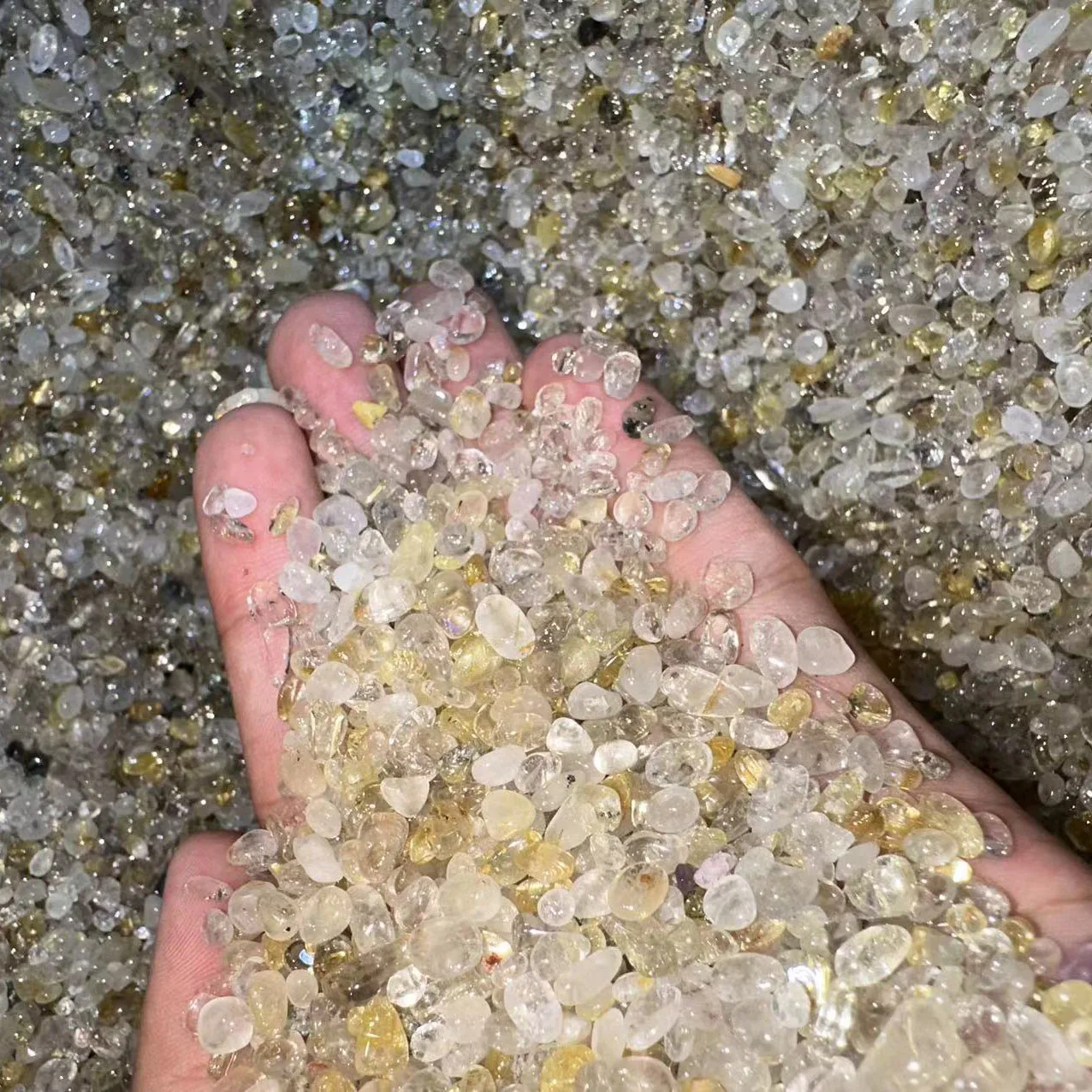 Gravel Loose Stone Irregular Stone Quartz Crystal Gemstone Beads Jewelry Accessories Factory Price