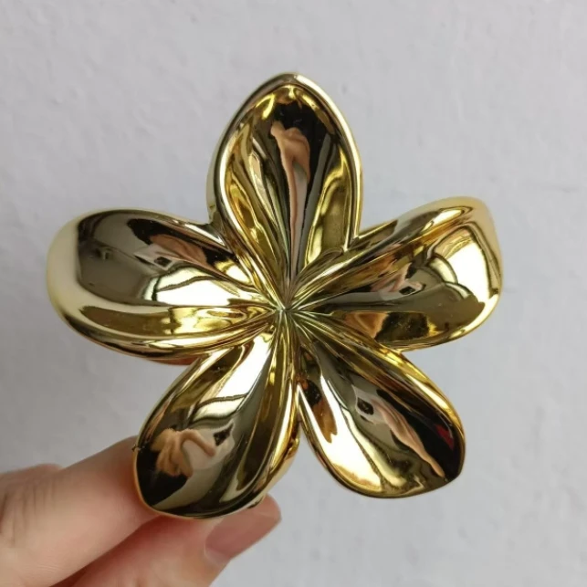 Fashion Gold Silver Bauhinia Frosted Hair Clips The New Listing Plastic Hair Claw Clip