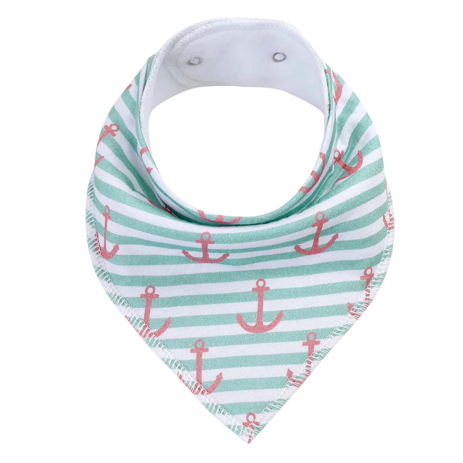 2022 100% cotton bandana organic set odm oem baby eating pack pretty white fabric waterproof triangular bibs