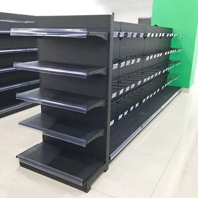 Custom Gondola Shelving Double-Sided Supermarket Racks Shelves For Retail Grocery Store Display Shelves