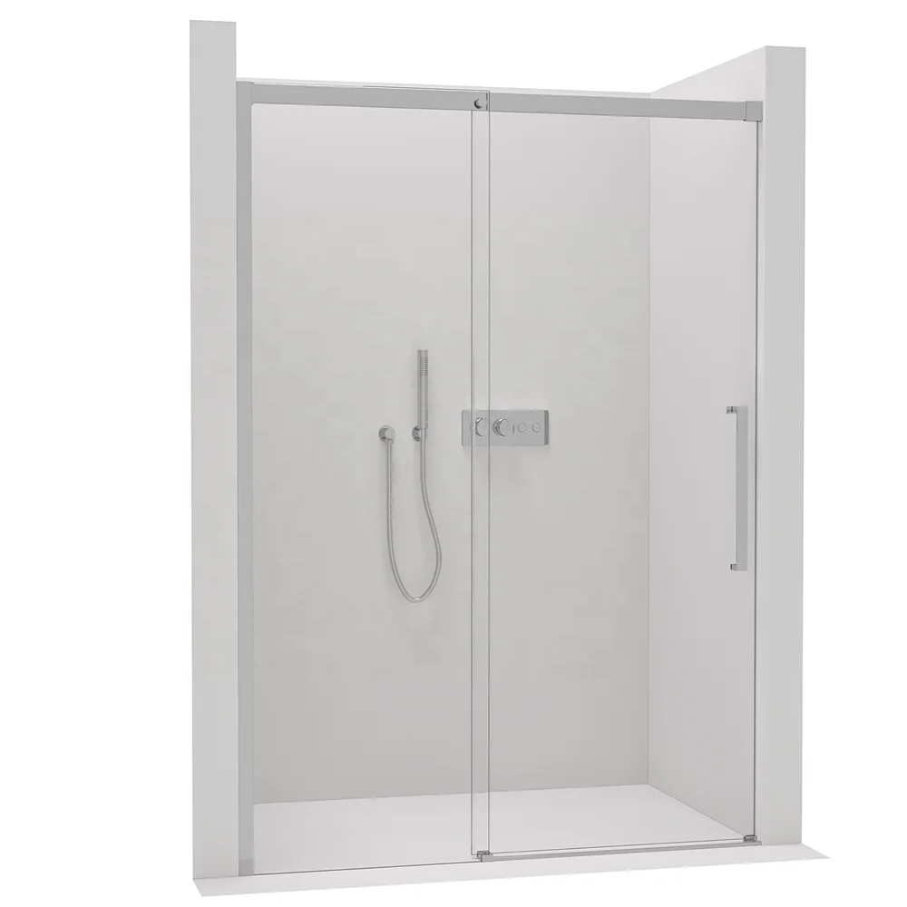 Luxury Multi-functional shower cabin with bathtub 8MM black glass enclosed shower screen aluminum shower glass