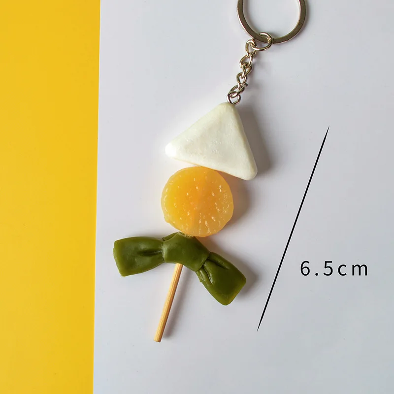 Fun mini simulation BBQ Japanese BBQ skewer food play meat skewer egg pendant Key chain accessories school bag car key ring