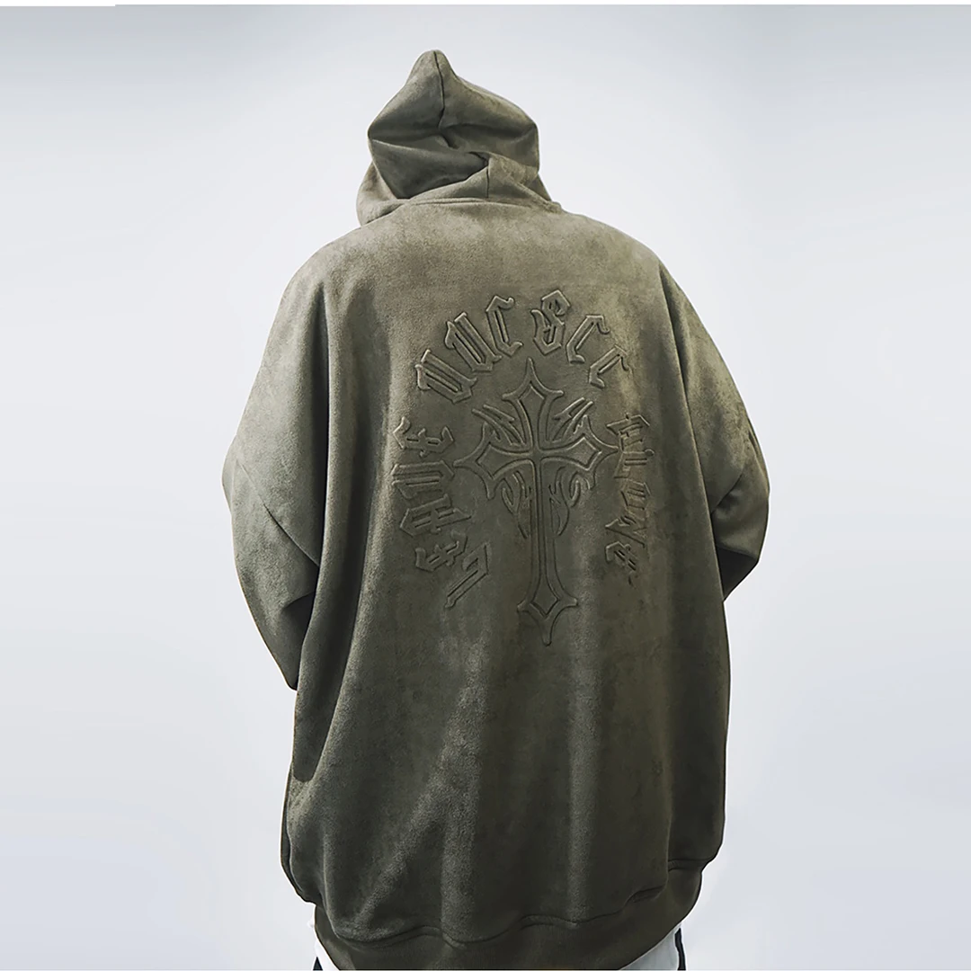 OEM/ODM High Quality Autumn Winter Streetwear Heavy Stone Washed Vintage 100% Cotton Blank Sweat Oversized Hoodies