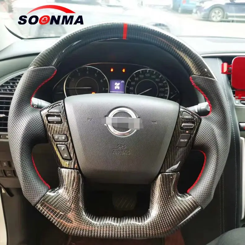 100% Real Carbon Fiber Steering Wheel New Gtr Suitable For Nissan 2007-2020 Gtr R35 Skyline R34