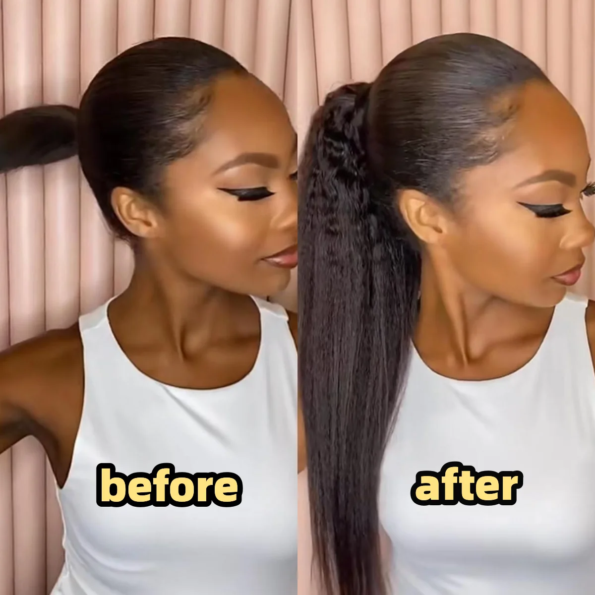 Drawstring Ponytail with Clip in Curly Ponytail For Black Women Deep Curly Hair Extensions Ponytail Curly Pony Tail From Vietnam