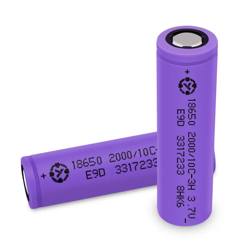 3.7 volt Li-ion High Power Battery Cell Lithium ion Battery 2000mAh 10C ICR 18650 batteries Factory